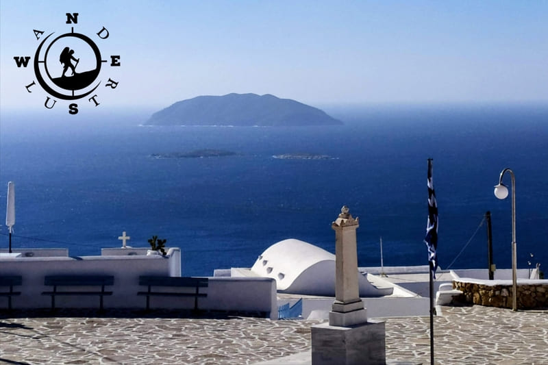 Θέα από τη Χώρα της Ανάφης προς το Αιγαίο και τα γύρω νησιά