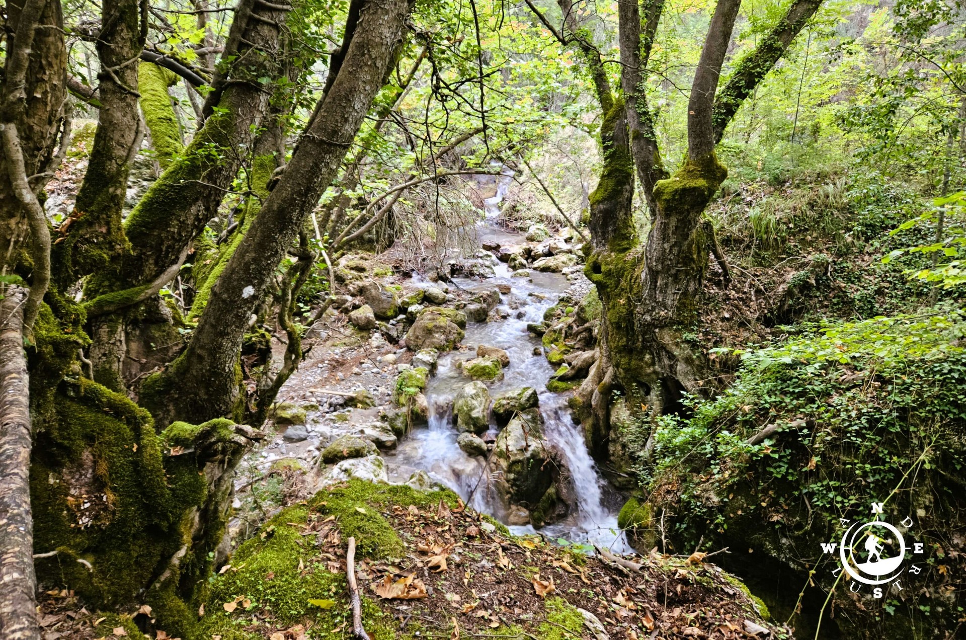 Hiking in wetland of Tziros in Pavliani