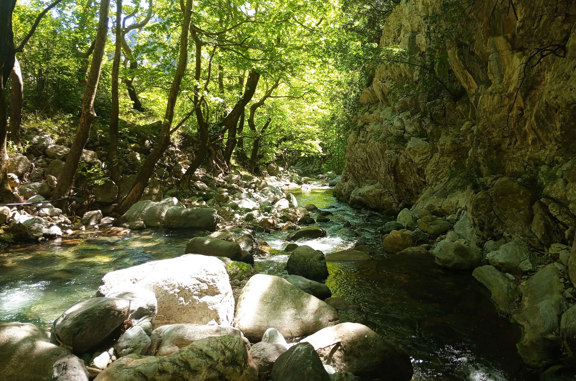 Stropones Gorge and Chiliadou Beach