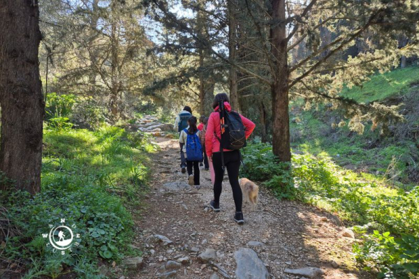 Μεγάλη ομάδα της Wanderlust σε πανοραμικό σημείο του Υμηττού